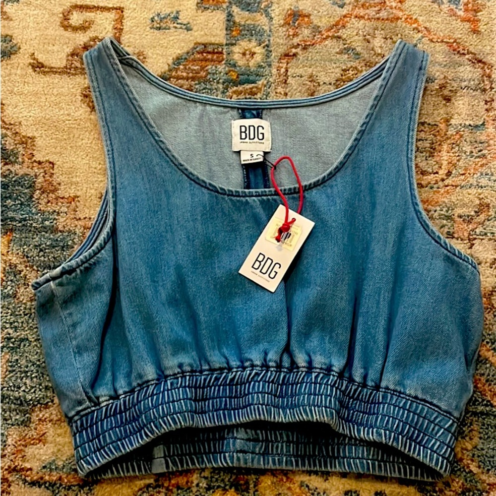 Denim crop top BDG Nordstrom size small